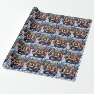 American Staffordshire Terrier Weihnachten Roter L Geschenkpapier