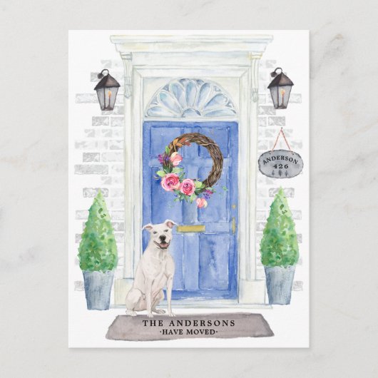 American Staffordshire TerrierMoving Ankündigung Postkarte (Vorderseite)