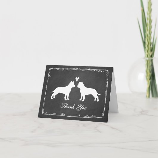 American Staffordshire Terriers Wedding Danke (Vorderseite)