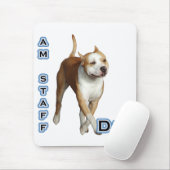 American Staffordshire Vater 4 Mousepad (Mit Mouse)