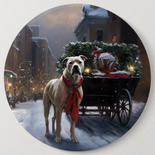 American Staffordshire Weihnachtsfeiertage Button
