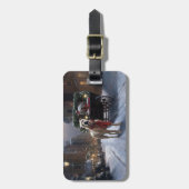 American Staffordshire Weihnachtsfeiertage Gepäckanhänger (Vorderseite vertikal)