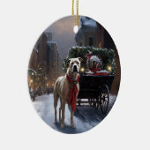 American Staffordshire Weihnachtsfeiertage Keramik Ornament (Rechts)