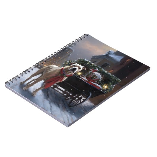 American Staffordshire Weihnachtsfeiertage Notizblock (Linke Seite)