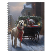 American Staffordshire Weihnachtsfeiertage Notizblock (Vorderseite)