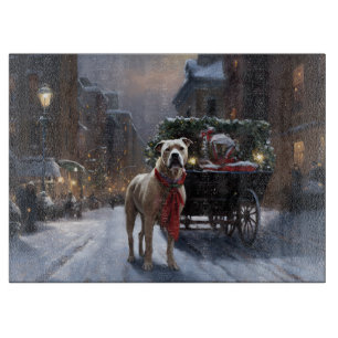 American Staffordshire Weihnachtsfeiertage Schneidebrett