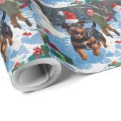 American Staffordshire Weihnachtsschnee Geschenkpapier (Rolleneckpunkt)