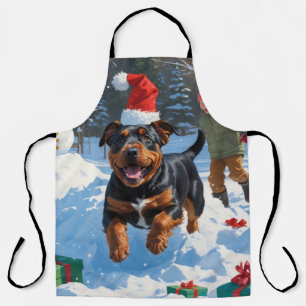 American Staffordshire Weihnachtsschnee Schürze