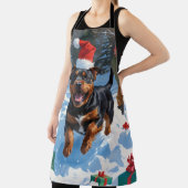 American Staffordshire Weihnachtsschnee Schürze (InSitu)