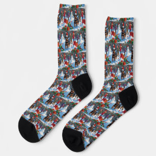 American Staffordshire Weihnachtsschnee Socken