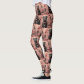 American Staffordshire with Rose - Valentinstag Leggings (Links)