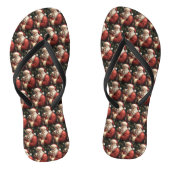 American Staffordshire with Santa Claus Christmas Badesandalen (Fußbett)