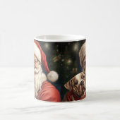 American Staffordshire with Santa Claus Christmas Kaffeetasse (Mittel)