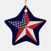 American Star-Ornament Keramikornament (Hinten)