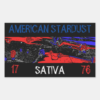 AMERICAN STARDUST SATIVA RECHTECKIGER AUFKLEBER