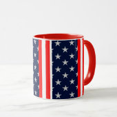 American Stars & Stripes Zwei-Tone Tasse (VorderseiteRechts)