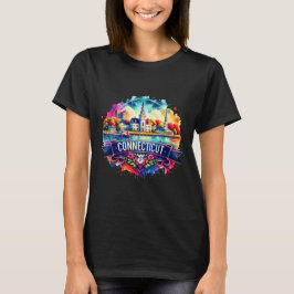 American State Map T-Shirts - Connecticut USA map