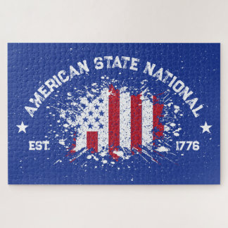 American State National Peace Flag Splat Est 1776 Puzzle