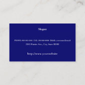 American Statue of Liberty Business Card Visitenkarte (Rückseite)