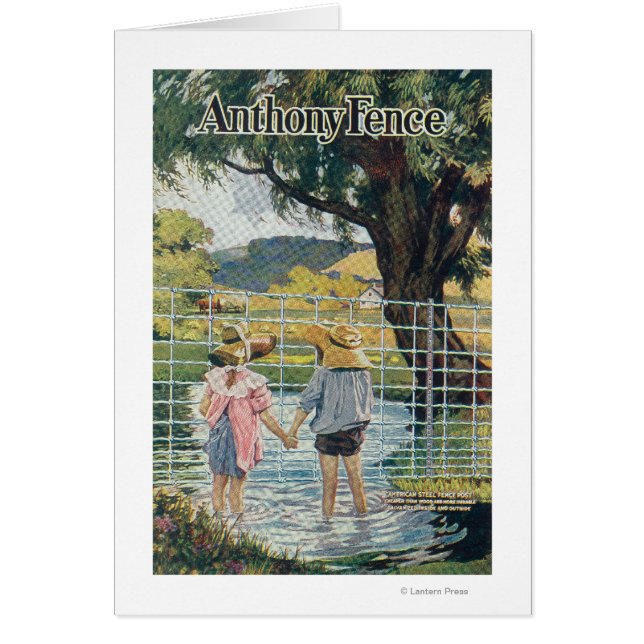 American Steel & Wire Co Fence Pond and Kids (Vorne)