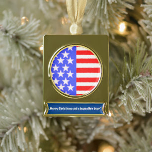 American Style Art, personalisiert Banner-Ornament Gold