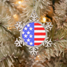 American Style Art Schneeflocken Zinn-Ornament
