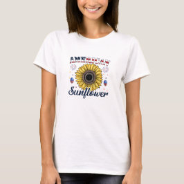 American Sunflower Womens Tshirt