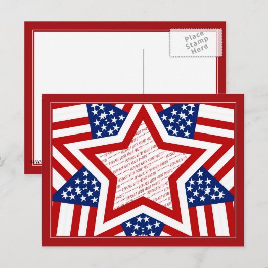 American Super Star Foto Frame Postkarte (Vorne/Hinten)