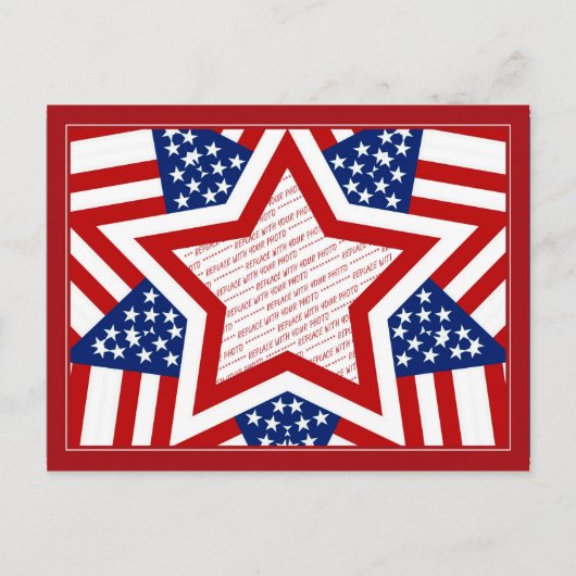 American Super Star Foto Frame Postkarte (Vorderseite)