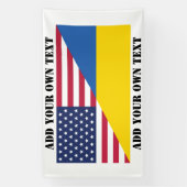 American support towards Ukraine Throw Pillow Banner (Vertikal)