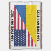 American support towards Ukraine Throw Pillow Decke (Vorderseite Vertikal)