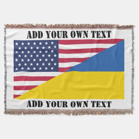 American support towards Ukraine Throw Pillow Decke (Vorderseite)