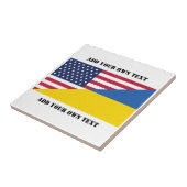 American support towards Ukraine Throw Pillow Fliese (Seite)