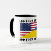 American support towards Ukraine Throw Pillow Tasse (Vorderseite Links)