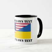 American support towards Ukraine Throw Pillow Tasse (VorderseiteRechts)