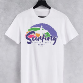 American Surfing Hawaii T - Shirt