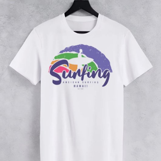 American Surfing Hawaii T - Shirt