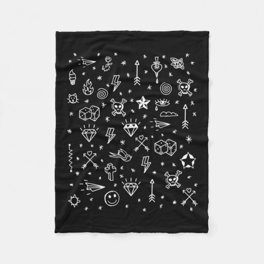 American Tattoo Flash, Traditional Tattoo Designs Fleecedecke (Vorderseite)