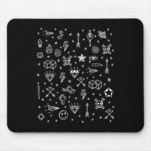 American Tattoo Flash, Traditional Tattoo Designs Mousepad (Vorne)