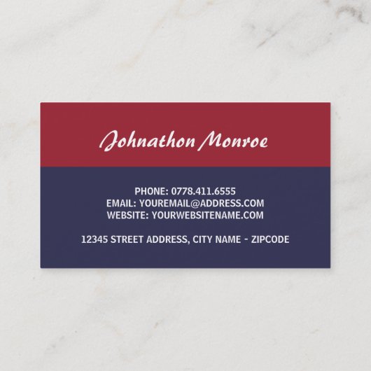 American Taxi Flag Visitenkarte (Rückseite)