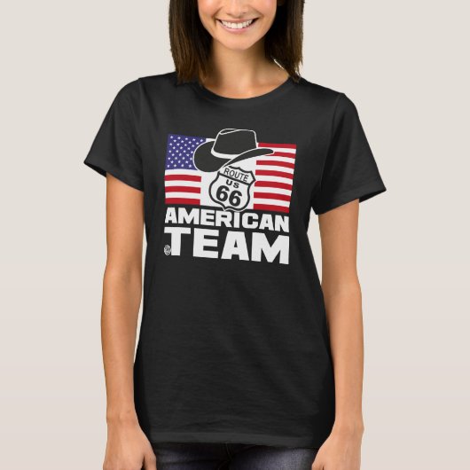 American TEAM Black Frau T-Shirt (Vorderseite)
