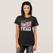 American TEAM Black Frau T-Shirt (Vorne ganz)