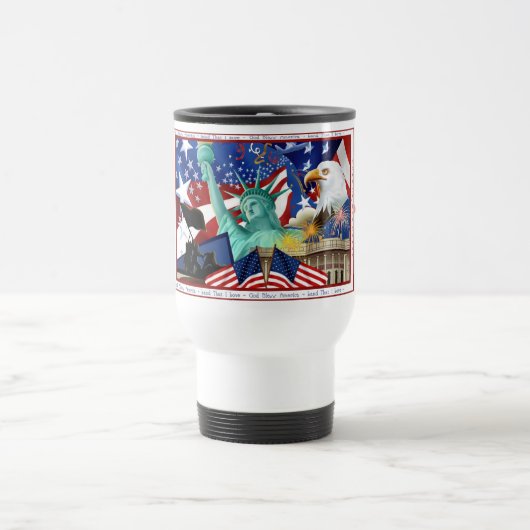 American Themed Travel Mug Template Reisebecher (Mittel)