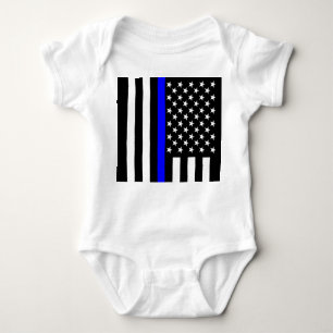 American Thin Blue Line Baby Strampler