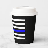 American Thin Blue Line Symbolic auf einer Pappbecher (Rückseite)