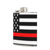 American Thin Red Line Grafik Flachmann (Links)