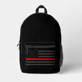 American Thin Red Line Symbolic auf einer Bedruckter Rucksack (Vorderseite)