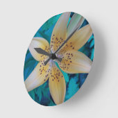 American Tiger Lily Runde Wanduhr (Winkel)