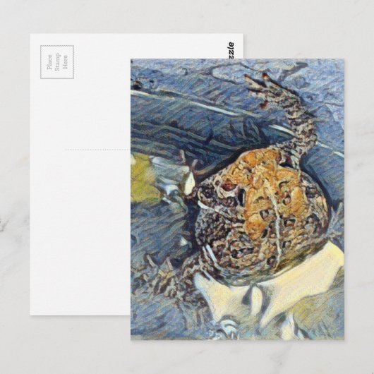 American Toad Digital Painting Postkarte (Vorne/Hinten)