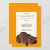 American Toad Orange und Brown Boys Birthday Party Einladung (Vorne/Hinten)